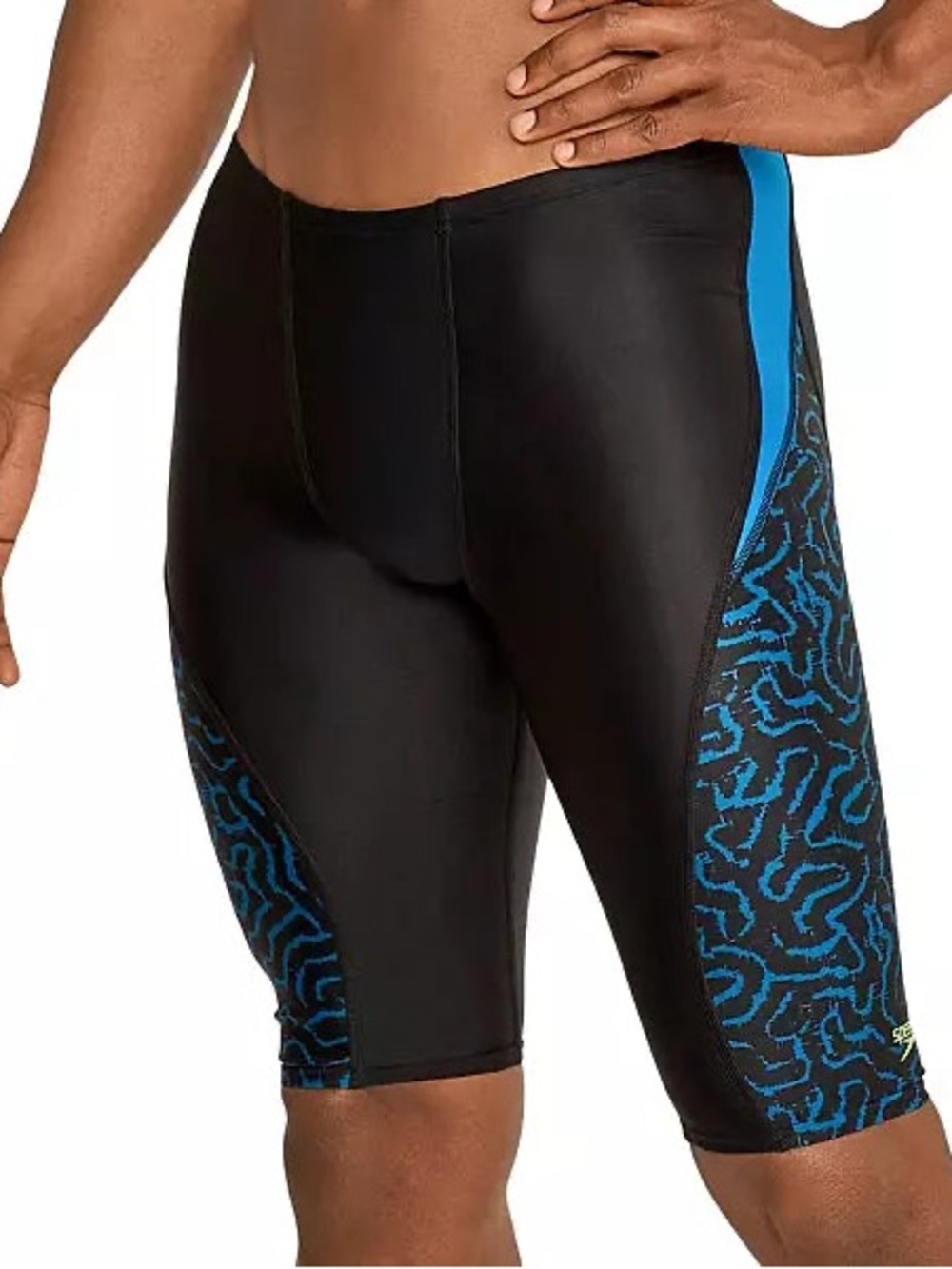 Speedo Boy’s Race Maze Jammer Speedo Blue Performance Shorts size 26  Size 7/8